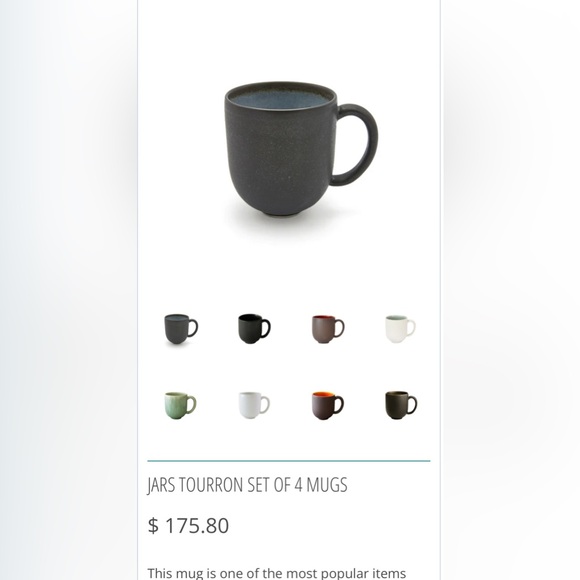 Jars France Tourran Set of 4 Mugs - Picture 1 of 4
